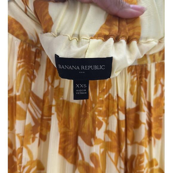 J. Crew palm tropical maxi skirt tiered partial elastic waistband size XXS - Picture 6 of 7